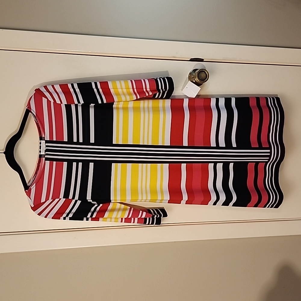 London Times multicolor stripe dress